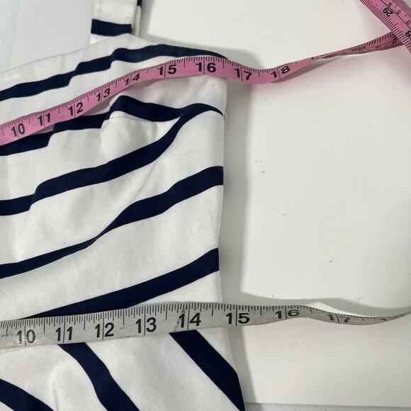 Draper James Zoe Love Circle Dress Size 6 Striped Blue Square Neck Nautical - Picture 13 of 15